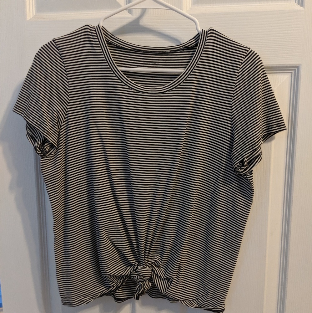 Madewell Striped tied tee
